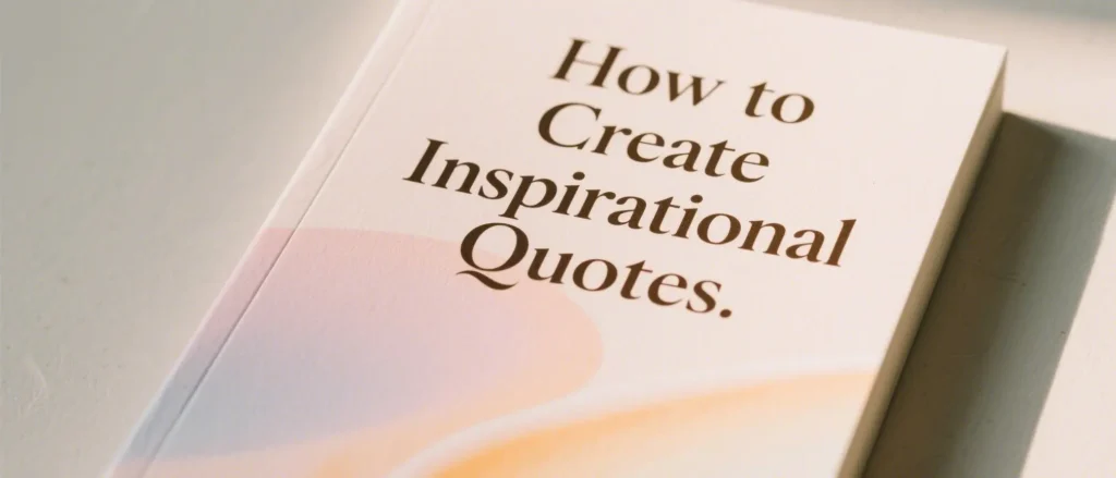 How to Create Inspirational Quotes